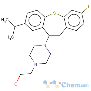 CAS No:70931-18-9 1-Piperazineethanol,4-[3-fluoro-10,11-dihydro-8-(1-methylethyl)dibenzo[b,f]thiepin-10-yl]-