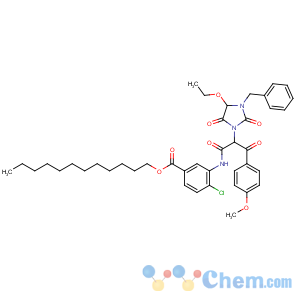 CAS No:70950-45-7 alpha-(4-Methoxybenzoyl)-alpha-(1-benzyl-5-ethoxyhydantion)-2-chloro-5-dodecyloxycarbonyl acetanilide
