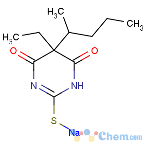 CAS No:71-73-8 4,6(1H,5H)-Pyrimidinedione,5-ethyldihydro-5-(1-methylbutyl)-2-thioxo-, sodium salt (1:1)