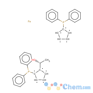 CAS No:71049-99-5 (S,R)-1,1'-BIS(DIPHENYLPHOSPHINO)-2-(1-HYDROXYETHYL)FERROCENE