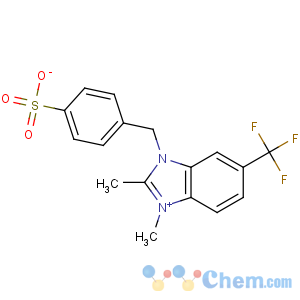CAS No:71195-56-7 4-[[2,<br />3-dimethyl-6-(trifluoromethyl)benzimidazol-3-ium-1-yl]methyl]<br />benzenesulfonate