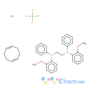 CAS No:71423-54-6 (s,s)-1,2-ethanediyl-bis-[(2-methoxyphenyl)-phenylphosphine]]-(1,5-cyclooctadiene)-rhodium(i)]-tetrafluoroborate