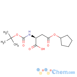 CAS No:71447-58-0 L-Aspartic acid,N-[(1,1-dimethylethoxy)carbonyl]-, 4-cyclopentyl ester