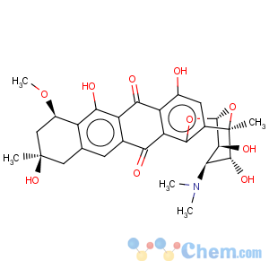 CAS No:71628-96-1 2,6-Epoxy-2H-naphthaceno[1,2-b]oxocin-9,16-dione,4-(dimethylamino)-3,4,5,6,11,12,13,14-octahydro-3,5,8,10,13-pentahydroxy-11-methoxy-6,13-dimethyl-,(2R,3S,4R,5R,6R,11R,13R)-