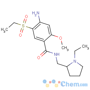CAS No:71675-85-9 4-amino-N-[(1-ethylpyrrolidin-2-yl)methyl]-5-ethylsulfonyl-2-<br />methoxybenzamide