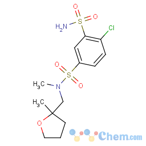 CAS No:7195-27-9 4-chloro-1-N-methyl-1-N-[(2-methyloxolan-2-yl)methyl]benzene-1,<br />3-disulfonamide