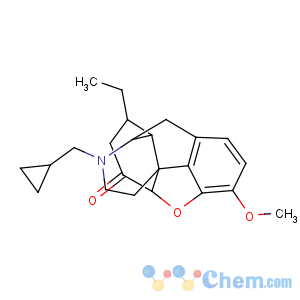 CAS No:72060-05-0 (4aR,5S,7aR,12bS)-3-(cyclopropylmethyl)-5-ethyl-9-methoxy-1,2,4,4a,5,6,<br />7a,13-octahydro-4,12-methanobenzofuro[3,2-e]isoquinoline-7-one