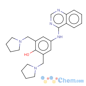 CAS No:72063-47-9 Phenol,2,6-bis(1-pyrrolidinylmethyl)-4-(4-quinazolinylamino)-