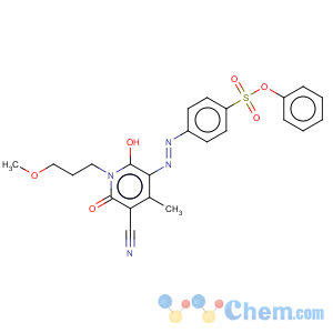 CAS No:72152-88-6 Benzenesulfonic acid,4-[2-[5-cyano-1,6-dihydro-2-hydroxy-1-(3-methoxypropyl)-4-methyl-6-oxo-3-pyridinyl]diazenyl]-,phenyl ester