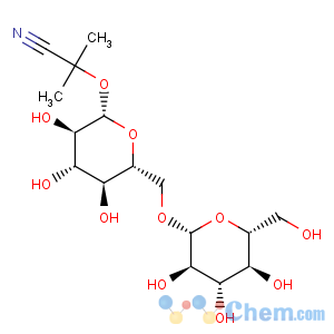 CAS No:72229-40-4 Propanenitrile,2-[(6-O-b-D-glucopyranosyl-b-D-glucopyranosyl)oxy]-2-methyl-