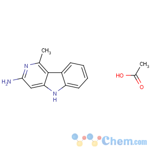 CAS No:72254-58-1 5H-Pyrido(4,3-b)indole, 3-amino-1-methyl-, acetate