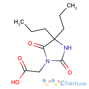 CAS No:723-09-1 (2,5-dioxo-4,4-dipropylimidazolidin-1-yl)acetic acid