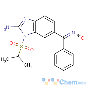 CAS No:72301-78-1 (NZ)-N-[(2-amino-3-propan-2-ylsulfonylbenzimidazol-5-yl)-<br />phenylmethylidene]hydroxylamine