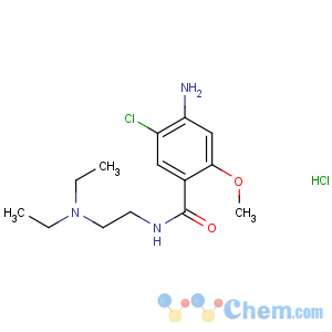 CAS No:7232-21-5 4-amino-5-chloro-N-[2-(diethylamino)ethyl]-2-methoxybenzamide