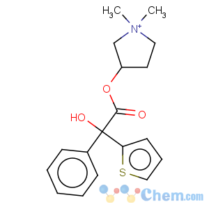 CAS No:7247-57-6 Pyrrolidinium,3-[[2-hydroxy-2-phenyl-2-(2-thienyl)acetyl]oxy]-1,1-dimethyl-, bromide (1:1)