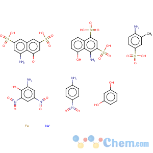CAS No:72480-07-0 Iron, complexes with diazotized 2-amino-4,6-dinitrophenol coupled with diazotized 4-amino-5-hydroxy-1,3-naphthalenedisulfonic acid, diazotized 4-amino-5-hydroxy-2,7-naphthalenedisulfonic acid, diazotized 4-amino-3-methylbenzenesulfonic acid, diazotized 4-