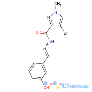 CAS No:725251-25-2 4-bromo-N-[(3-hydroxyphenyl)methylideneamino]-1-methylpyrazole-3-<br />carboxamide