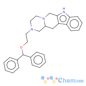 CAS No:72601-09-3 Pyrazino[1',2':1,6]pyrido[3,4-b]indole,2-[2-(diphenylmethoxy)ethyl]-1,2,3,4,6,7,12,12a-octahydro-