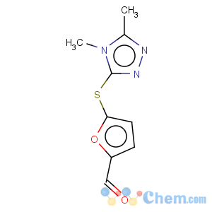 CAS No:728035-62-9 2-Furancarboxaldehyde,5-[(4,5-dimethyl-4H-1,2,4-triazol-3-yl)thio]-