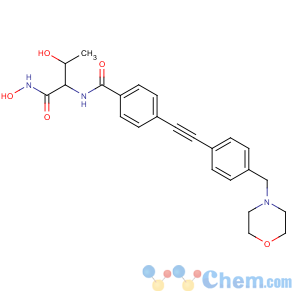 CAS No:728865-23-4 N-[(2S,<br />3R)-3-hydroxy-1-(hydroxyamino)-1-oxobutan-2-yl]-4-[2-[4-(morpholin-4-<br />ylmethyl)phenyl]ethynyl]benzamide