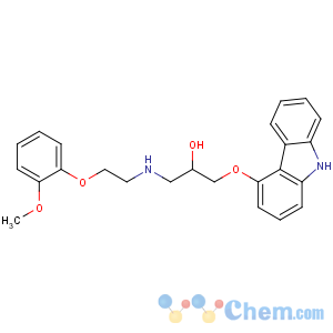 CAS No:72956-09-3 1-(9H-carbazol-4-yloxy)-3-[2-(2-methoxyphenoxy)ethylamino]propan-2-ol