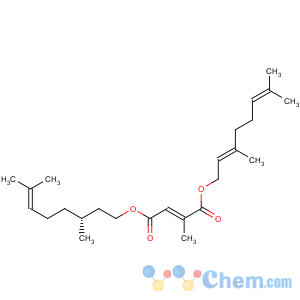 CAS No:73018-41-4 1-[(2E)-3,7-dimethylocta-2,6-dien-1-yl] 4-[(3R)-3,7-dimethyloct-6-en-1-yl] (2E)-2-methylbut-2-enedioate