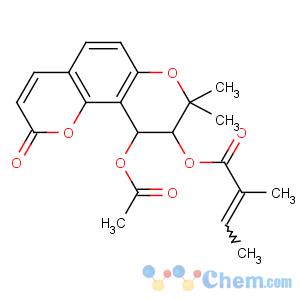 CAS No:73069-27-9 [(9S,10S)-10-acetyloxy-8,8-dimethyl-2-oxo-9,10-dihydropyrano[2,<br />3-f]chromen-9-yl] (Z)-2-methylbut-2-enoate