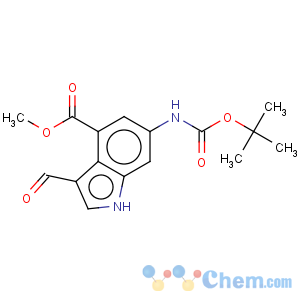 CAS No:731810-57-4 1H-Indole-4-carboxylicacid, 6-[[(1,1-dimethylethoxy)carbonyl]amino]-3-formyl-, methyl ester