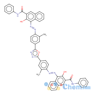 CAS No:73212-59-6 4,4'-[1,3,4-oxadiazole-2,5-diyl]-bis[(2-methyl-4,1-phenylene)azo] bis[3-hydroxy]-n-phenyl-2-naphthalenecarboxamide4,4'-[1,3,4-Oxadiazole-2,5-Diylbis[(2-Methyl-4,1-Phenylene)Azo] Bis[3-Hydroxy-N-Phenyl-2-Naphthalenecarboxamide4,4'-[1,3,4-oxadiazole-2,5-diyl]-bis[(2-methyl-4,1-phenylene)azo] bis[3-hydroxy]-n-phenyl-2-naphthalenecarboxamide4,4'-[1,3,4-oxadiazole-2,5-diyl]-bis[(2-methyl-4,1-phenylene)azo] bis[3-hydroxy]-n-phenyl-2-naphthalenecarboxamide4,4'-[1,3,4-Oxadiazole-2,5-Diylbis[(2-Methyl-4,1-Phenylene)Azo] Bis[3-Hydroxy-N-Phenyl-2-Naphthalenecarboxamide4,4'-[1,3,4-oxadiazole-2,5-diyl]-bis[(2-methyl-4,1-phenylene)azo] bis[3-hydroxy]-n-phenyl-2-naphthalenecarboxamide