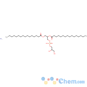 CAS No:73548-70-6 Hexadecanoic acid,1-[[[(2,3-dihydroxypropoxy)hydroxyphosphinyl]oxy]methyl]-1,2-ethanediyl ester,monoammonium salt (9CI)