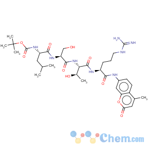 CAS No:73554-93-5 L-Argininamide,N-[(1,1-dimethylethoxy)carbonyl]-L-leucyl-L-seryl-L-threonyl-N-(4-methyl-2-oxo-2H-1-benzopyran-7-yl)-