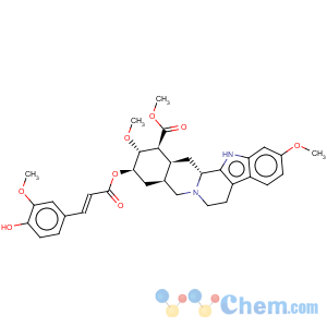 CAS No:73573-42-9 Yohimban-16-carboxylicacid,18-[[(2E)-3-(4-hydroxy-3-methoxyphenyl)-1-oxo-2-propenyl]oxy]-11,17-dimethoxy-,methyl ester, (3b,16b,17a,18b,20a)- (9CI)