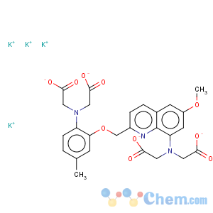 CAS No:73630-23-6 Glycine,N-[2-[[8-[bis(carboxymethyl)amino]-6-methoxy-2-quinolinyl]methoxy]-4-methylphenyl]-N-(carboxymethyl)-,potassium salt (1:4)