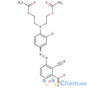 CAS No:73755-70-1 2-[N-(2-acetyloxyethyl)-2-chloro-4-[(2-cyano-3-nitrophenyl)diazenyl]<br />anilino]ethyl acetate