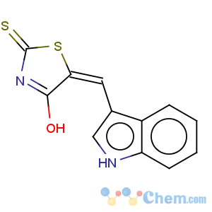CAS No:73855-59-1 (5E)-5-(1H-indol-3-ylmethylidene)-2-thioxo-1,3-thiazolidin-4-one