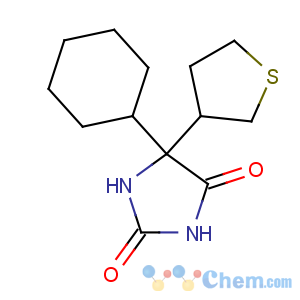 CAS No:74038-65-6 5-cyclohexyl-5-(thiolan-3-yl)imidazolidine-2,4-dione