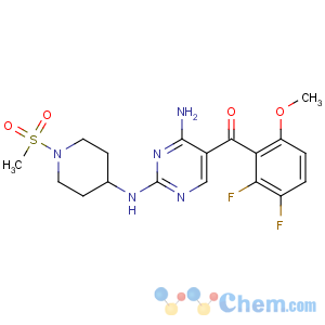 CAS No:741713-40-6 [4-amino-2-[(1-methylsulfonylpiperidin-4-yl)amino]pyrimidin-5-yl]-(2,<br />3-difluoro-6-methoxyphenyl)methanone