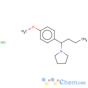 CAS No:74332-80-2 Pyrrolidine,1-[1-(4-methoxyphenyl)butyl]-, hydrochloride (1:1)