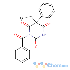 CAS No:744-80-9 1-benzoyl-5-ethyl-5-phenyl-1,3-diazinane-2,4,6-trione