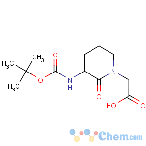 CAS No:74411-97-5 2-[(3S)-3-[(2-methylpropan-2-yl)oxycarbonylamino]-2-oxopiperidin-1-yl]<br />acetic acid