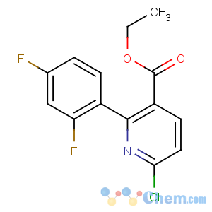 CAS No:745833-19-6 ethyl 6-chloro-2-(2,4-difluorophenyl)pyridine-3-carboxylate