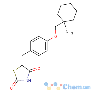 CAS No:74772-77-3 5-[[4-[(1-methylcyclohexyl)methoxy]phenyl]methyl]-1,3-thiazolidine-2,<br />4-dione