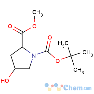 CAS No:74844-91-0 1-O-tert-butyl 2-O-methyl (2S,4R)-4-hydroxypyrrolidine-1,2-dicarboxylate