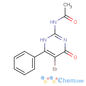 CAS No:74856-68-1 N-(5-bromo-4-oxo-6-phenyl-1H-pyrimidin-2-yl)acetamide