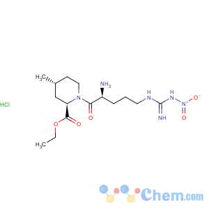 CAS No:74874-08-1 Ethyl (2R,4R)-1-[2-amino-5-[[imino(nitroamino)methyl]amino]-1-oxopentyl]-4-methyl-2-piperidinecarboxylate hydrochloride
