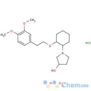 CAS No:748810-28-8 3-Pyrrolidinol,1-[(1R,2R)-2-[2-(3,4-dimethoxyphenyl)ethoxy]cyclohexyl]-, hydrochloride (1:1),(3R)-