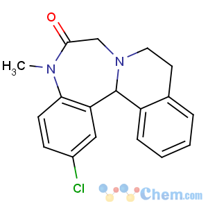 CAS No:7492-29-7 2-chloro-5-methyl-7,9,10,14b-tetrahydroisoquinolino[2,1-d][1,<br />4]benzodiazepin-6-one