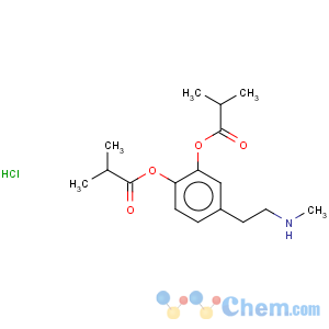 CAS No:75011-65-3 Propanoic acid,2-methyl-, 1,1'-[4-[2-(methylamino)ethyl]-1,2-phenylene] ester, hydrochloride(1:1)