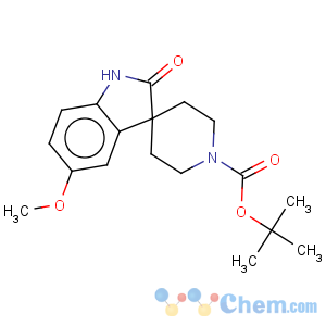 CAS No:752234-64-3 Spiro[3H-indole-3,4'-piperidine]-1'-carboxylicacid, 1,2-dihydro-5-methoxy-2-oxo-, 1,1-dimethylethyl ester