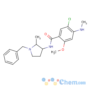 CAS No:75272-39-8 Benzamide,5-chloro-2-methoxy-4-(methylamino)-N-[(2R,3R)-2-methyl-1-(phenylmethyl)-3-pyrrolidinyl]-,rel-